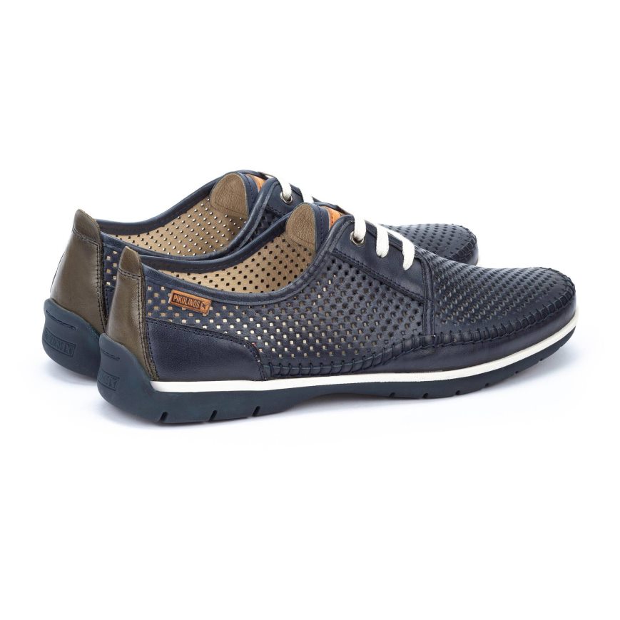 Men's Pikolinos MARBELLA Boat Shoes Blue | NZ B5QA219